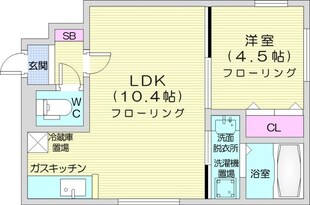 中島公園駅 徒歩8分 3階の物件間取画像